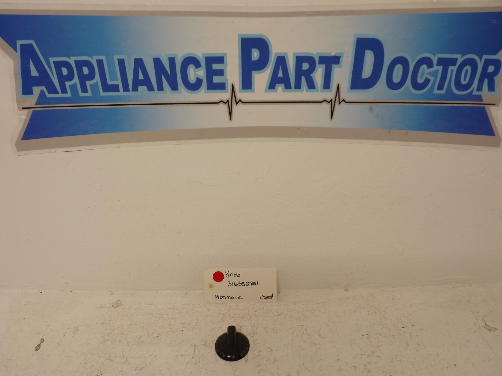 Kenmore Range 316352801 Knob Used Kenmore Range 316352801 Knob Used